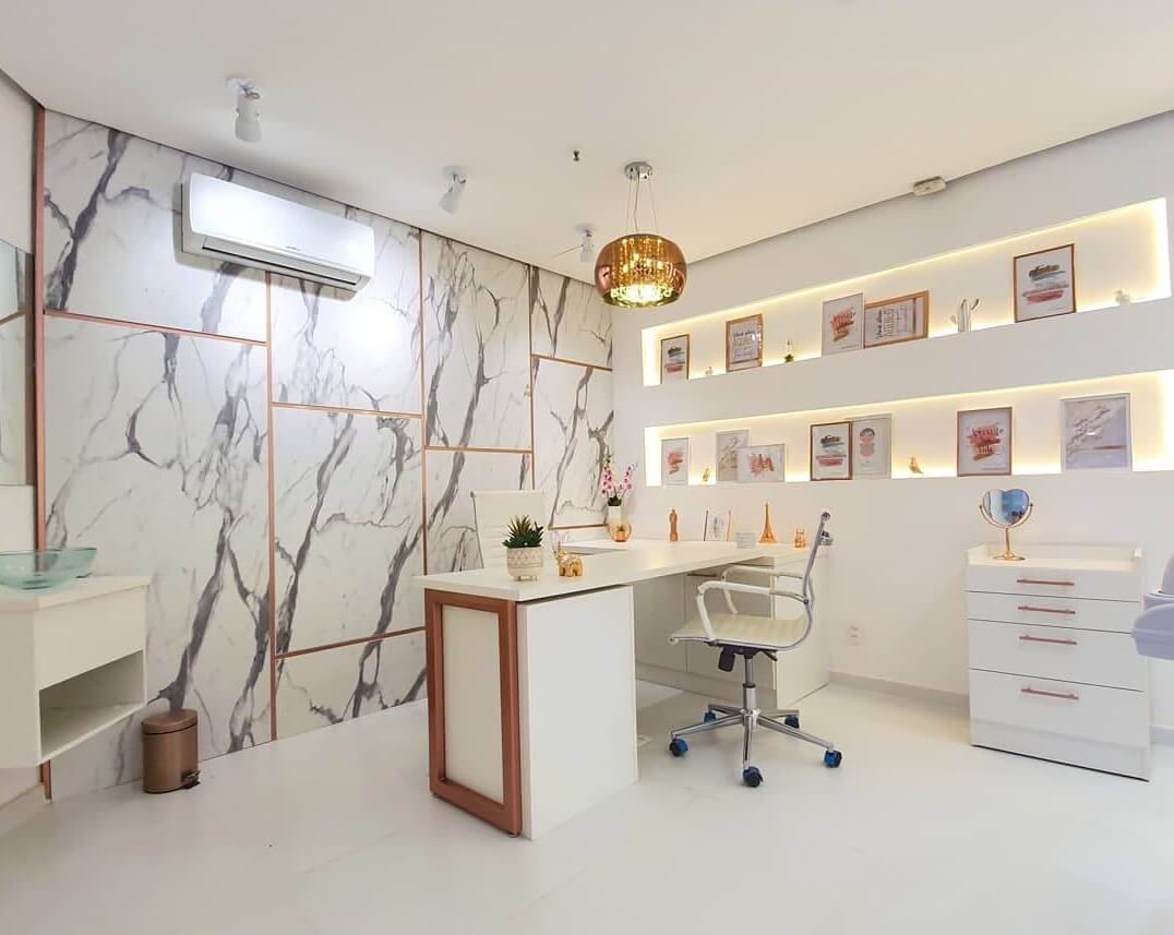 sala decorada dra julliana cunha oral face academy